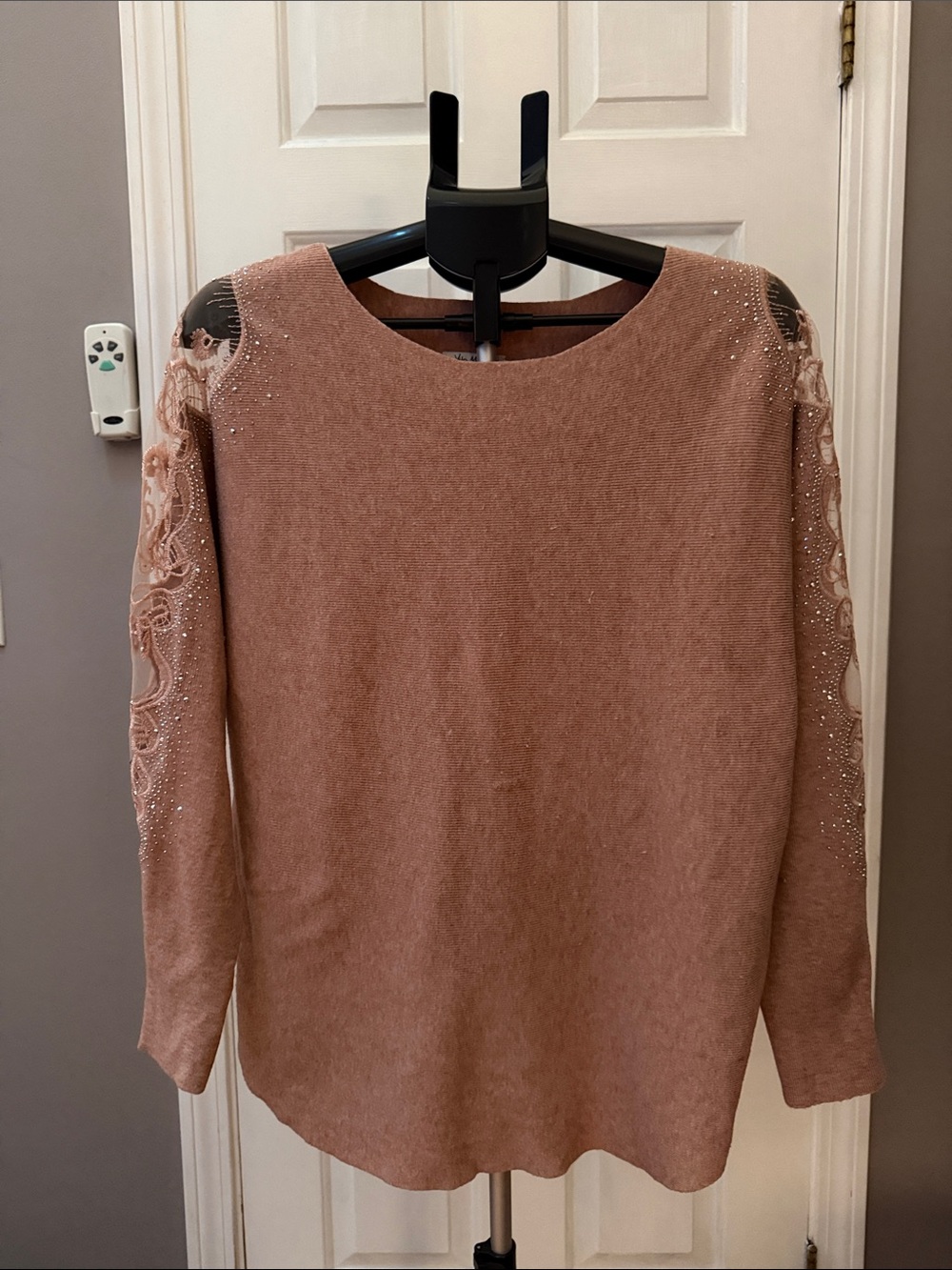 Milano Dusty Rose Crewneck Knit Top
